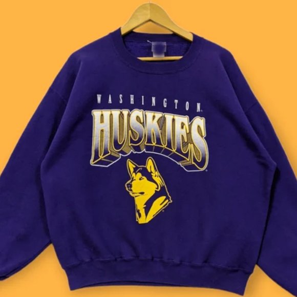 Vintage Washington huskies sweatshirt Washington huskies crewneck shirt tee - Picture 1 of 2